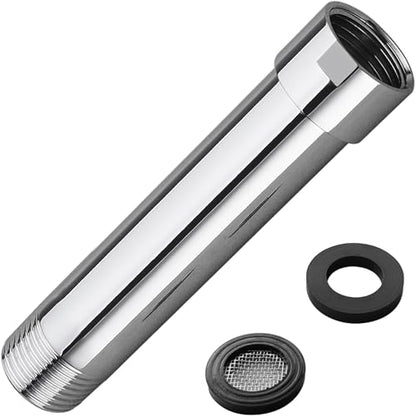 Shower Arm Extender 4 Inch Rainfall Shower Head Extension Arm Pipe, Female to Male 1/2 Inch, Polished Chrome - color: Chrome, style: 4-Inch
