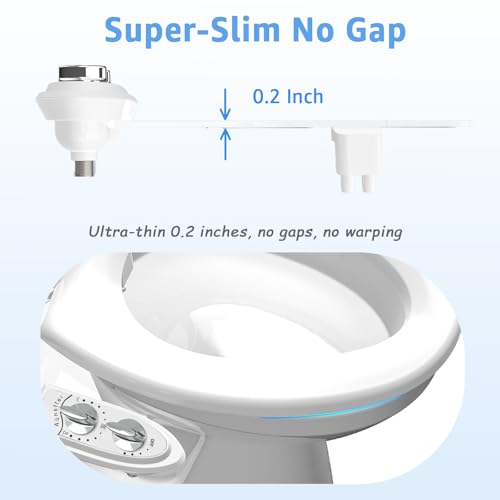 Aünsffer Bidet Toilet Attachment,Non-Electric 3 Wash Modes, Adjustable Water Pressure, Cold Water, White - color: White