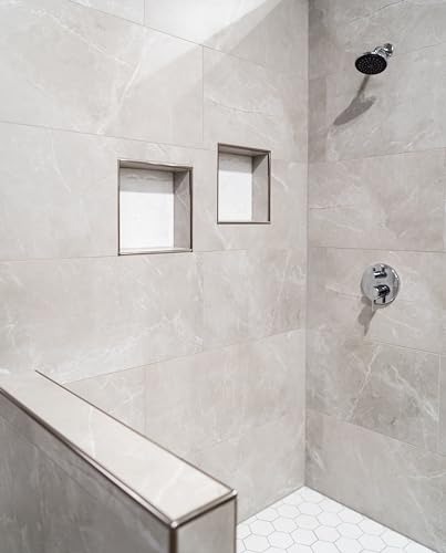 New Ready for Tile Recessed Bathroom Shower Shampoo Shelf Niche (14" X 14" Large Square) - size: 14" x 14" Large Square
