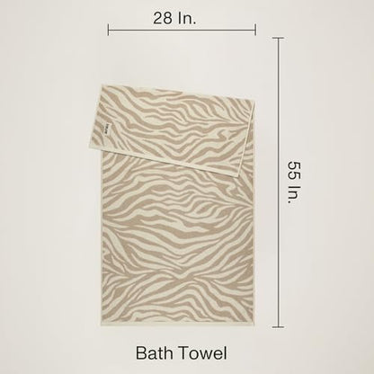 Everlayer Luxury Bath Towels, 2 Pack, 28 x 55 Inch, Made in Portugal | 500 GSM, 100% Combed Cotton, Utra-Soft & Plush, Reversible Design, Oeko-Tex Certified, Incl 2 Pieces Bath Towels,Sand Allover - color: Sand Allover, size: Bath Towel, style: 2 Pcs