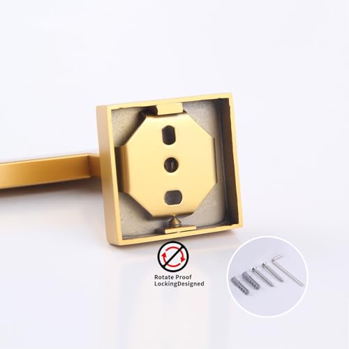 GERZWY Gold Stainless Steel Hand Towel Holder Modern Bathroom Towel Ring Wall Mounted IG1806-BE - color: Gold