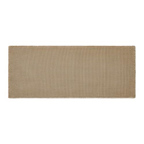 TYUU Waffle Runner Rug Bathroom, Long Boho Bathroom Rugs Non Slip Washable Super Absorbent Quick Dry Farmhouse Bath Mat, 72"x24" Khaki - color: Khaki, size: 2' X 6' (Runner)