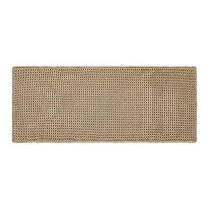 TYUU Waffle Runner Rug Bathroom, Long Boho Bathroom Rugs Non Slip Washable Super Absorbent Quick Dry Farmhouse Bath Mat, 72"x24" Khaki - color: Khaki, size: 2' X 6' (Runner)