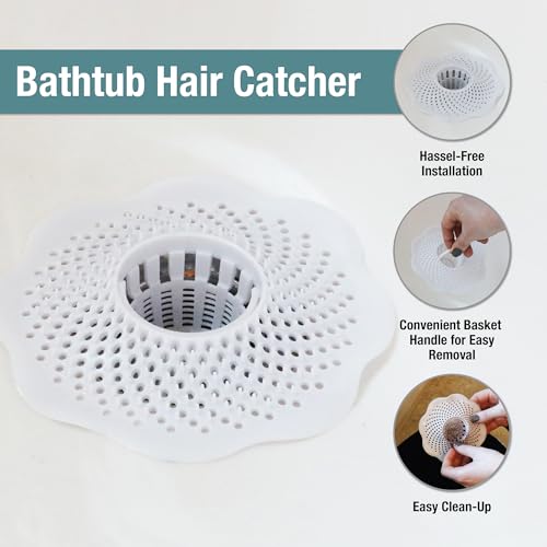 Danco Tub Hair Catcher & Strainer, Drain Clog Prevention (10306) - size: 1-Pack In-Drain