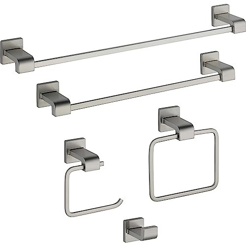 Delta Hand Towel Holder | Square Stainless Steel Ring for Hanging Towels in Kitchen, Bathroom | Ara Accessories