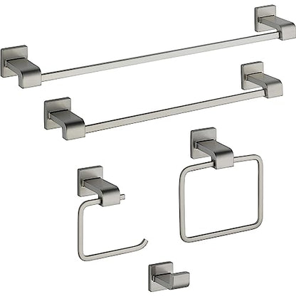 Delta Hand Towel Holder | Square Stainless Steel Ring for Hanging Towels in Kitchen, Bathroom | Ara Accessories