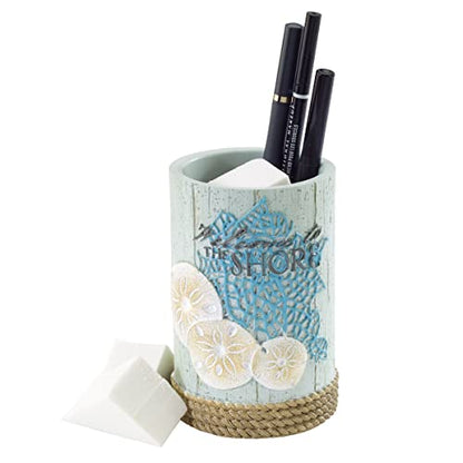 Avanti Linens - Tumbler, Guest Bathroom Essenrtials, Coastal Home Decor (Beachcomber Collection) - size: 8 Ounces