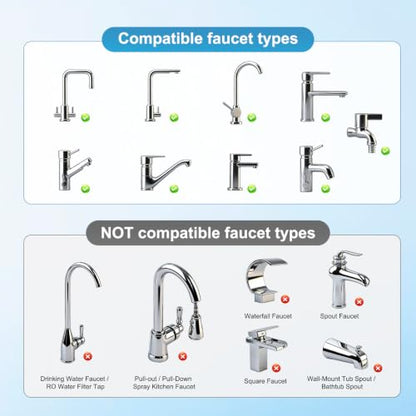Faucet Aerator 4 Modes, 360° Swivel Faucet Sprayer Head Attachment, Chrome | NSF/ANSI/CAN 372 Certified, 55/64" Bathroom& Kitchen Sink Faucet Head, 2 Big-Angle Rotating Metal Joints, 15/16" Male Adapter - color: Chrome, style: 2 Swivel Joints
