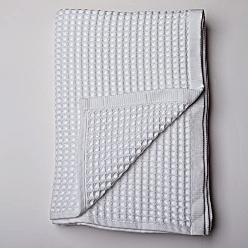 PÜSKÜL - Waffle Weave Bath Towel Organic 100% Turkish Cotton Ring Yarn 32X63 Inches 1-Pack | Stone White, 32x63" Bath Sheet Towel, Soft Absorbent Quick-Dry Lint-Free Premium Honeycomb Weave Oeko-Tex Made in Turkiye
