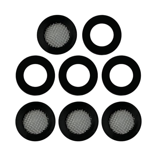 Voolan 4 Pack 3/4" Shower Head Filter Gasket + 4 Pack Rubber Washer, Creates A Seal to Prevent Leakage, for 1/2" Fixed Shower Head/Handheld Shower Hose - style: 8 Pack