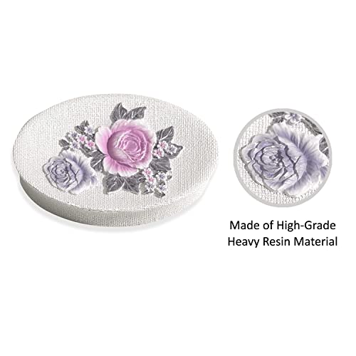 Zahari Home 4pc Michelle Bathroom Accessories Sets Lotion Pump, Tumbler, Tooth Brush Holder and Soap Dish Unique Design Floral Bathroom Set - color: Michelle, style: 4 Piece Set