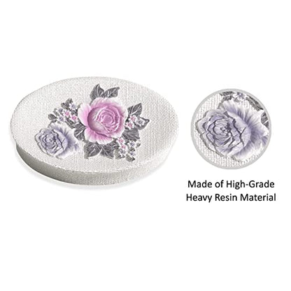 Zahari Home 4pc Michelle Bathroom Accessories Sets Lotion Pump, Tumbler, Tooth Brush Holder and Soap Dish Unique Design Floral Bathroom Set - color: Michelle, style: 4 Piece Set