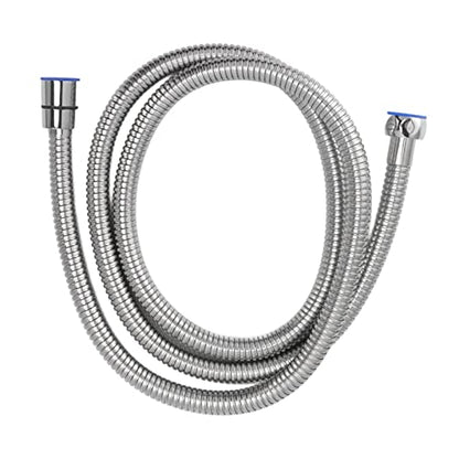 59in Shower Hose, 3 Layers Pressure Stainless Steel Flexible Long Shower Hose with Hot Cold Nozzles, Universal Fit for Bathroom Replacement (Electroplated) - color: Electroplated