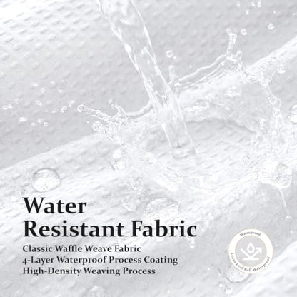 Stall Waffle Shower Curtain 256 GSM Heavy Fabric 60x72 White | 60 Inch Wide, Thick Cloth, Weighted Hem, Water Repellent, Hotel Luxury Polyester Shower Curtain Set for Bathroom 10 Hooks - color: A. White, size: 60"W x 72"L (Pack of 1)