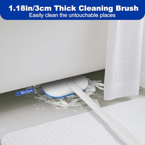 MOSEN Scrub Brush for Shower,4-in-1 Cleaning Brushes with 4 Different Function Cleaning Heads Brush for Shower Cleaning Bathroom Kitchen Car Tub Tile