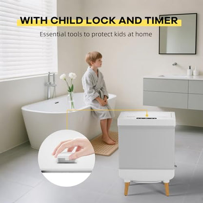 GarveeLife 35L Foldable Towel Warmer Bucket, Portable Hot Air Towel Dryer & Sterilizer with Silver Thermal Liner & Stand, Fast Drying for Bathroom, Travel, Home Use, Compact Storage Design - size: 35L - Foldable