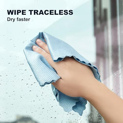 JOYMOOP Fish Scale Streak Free Magic Glass Window Cleaning Cloth, Microfiber Cleaning Cloth, Reusable Absorbent Shiny Wipes, Microfiber Towels, Lint Free Dish Drying Polishing Towels, 5 pcs - color: Blue, size: 15.7"x11.8" - 5pcs