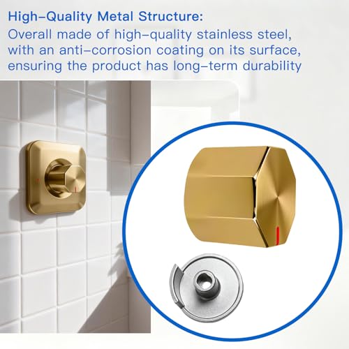 All Metal Replacement for Moen Tub/Shower Lever Handle, Compatible with Moen Posi Temp Shower Handle and for Cartridge,Single Handle Faucets for Adjust Water Volume and Temperature,Knob Gold - color: Knob Gold