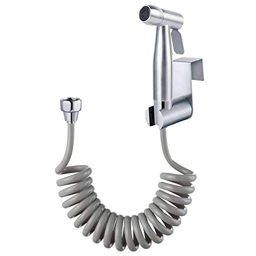 Handheld Bidet Sprayer Toilet with 59in ABS Flexible Telescopic Shower Hose for Bathroom Douche Diaper Cleaning, Pet Bath, Closestool, Squatting Pan, Floor Cleaning