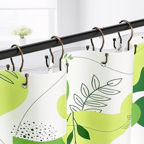 Shower Curtain Hooks, Simple Shower Curtain Rings, Sturdy Shower Curtain Hangers, Double Hook Shower Curtain Hooks, Smooth Gliding Metal Shower Hooks for Shower Curtain (Bronze, 12 Pack) - color: Bronze, size: 12 Pack