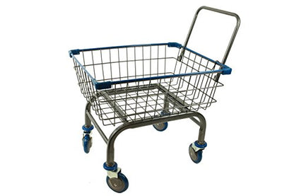 Heavy Duty Laundry and Grocery 1.8 Bushel Cart With U-Handle (Blue) - color: Blue