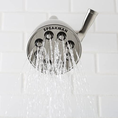 Speakman S-2251-MB Signature Icon Anystream High Pressure Adjustable Solid Brass Shower Head, 2.5 GPM, Matte Black - color: Matte Black, size: 2.5 GPM