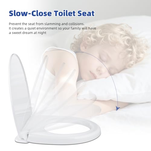 SS124 Toilet Seat Replacement Compatible with TOTO, Cotton White | Elongated Soft Close Toilet Seat for SS124, Transitional Slow-close & Heavy Duty, with Universal Toilet Bolts and Nuts, - style: Compatible with TOTO #SS124