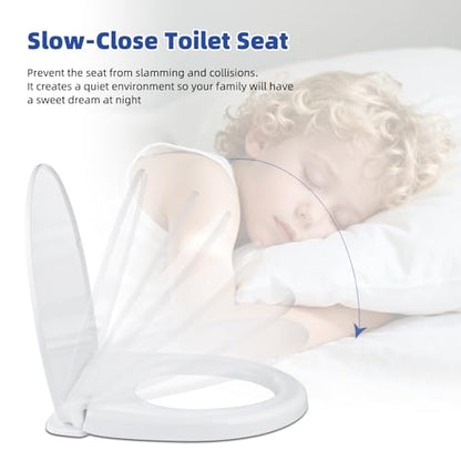 SS124 Toilet Seat Replacement Compatible with TOTO, Cotton White | Elongated Soft Close Toilet Seat for SS124, Transitional Slow-close & Heavy Duty, with Universal Toilet Bolts and Nuts, - style: Compatible with TOTO #SS124