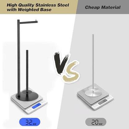Toilet Paper Holder Stand, Toilet Paper Storage Standing, Standing Toilet Paper Stand, Standing Toilets Paper Holder with Storage, Bathroom ToiletPaper Roll Stand - color: Double Column