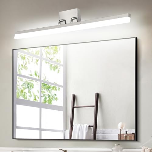 36 inch LED Modern Bathroom Vanity Lighting Fixtures Over Mirror, Brushed Nickel Adjustable Makeup Vanity Light Bar Dimmable 5CCT 36W 3000K-5000K - color: Nickel-36 Inch 5cct