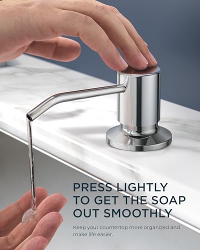 FORIOUS Kitchen Faucet with Soap Dispenser, Pull Down Sprayer, Chrome | High Arc Single Handle, Lead-Free Stainless Steel, 3 mode Sprayer, Classic Bar Sink Faucet for Outdoor Rv Laundry Camper - color: Chrome, style: Classic