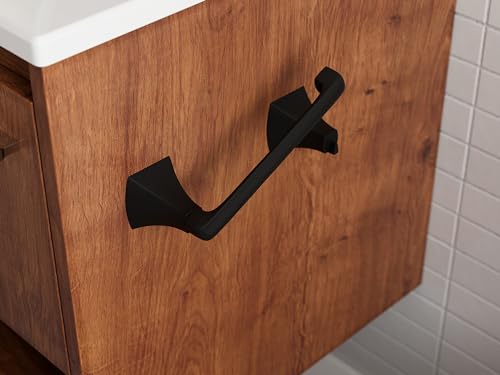 Pfister Bruxie Toilet Paper Holder, Bathroom Tissue Roll Holder, Wall-Mounted, Screw-In, Matte Black Finish, BPHBIE0B - color: Matte Black