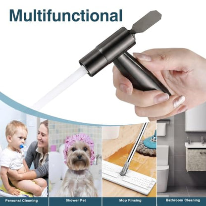 Premium Handheld Bidet Spray for Toilet | Adjustable Water Pressure | Leak-Proof Stainless Steel Toilet Bedit Sprayer | Muslim Shower | Cloth Diaper Washer Extra 1 Bidet Sprayer (Black) - color: Matte Black, style: 2 Bidet Sprayer