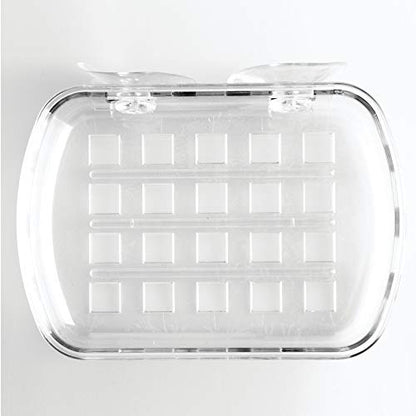 iDesign BPA-Free Plastic Suction Bar Soap Dish - 5.25" x 4" x 2", Clear,19600 - color: Clear