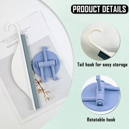 4 Pcs Mini Squeegee with Hanging Hook Shower Mirror Squeegee for Bathroom, Small Squeegee Water Scraper for Cleaning Sink, Counter, Tiles (White)