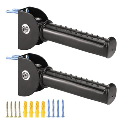 QWORK 2 Pack Folding Grab Bars for Stairs & Doorways, Flip-Up Assist Handle for Seniors, Handicap, Door Assistant Support Grip Handle, 300 lbs Capacity