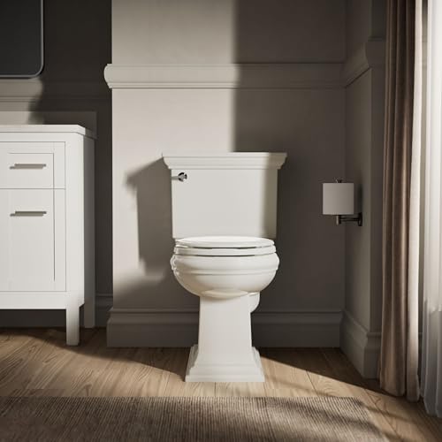 " KOHLER 20455-96 Ridgewood Round Soft Close Toilet Seat, Quiet-Close, Wood Toilet Seat, Home Essentials, Biscuit" - color: Biscuit