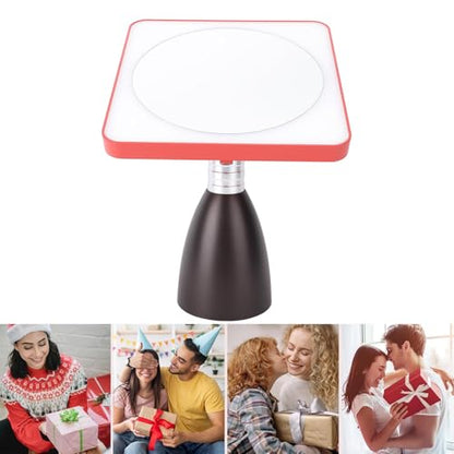 Yosoo 30x Magnifying Mirror with Light, Large 6' Lighted 30x Magnified Mirror with Suction Cups & Table Stand, Lighted Makeup Mirror with 12 Brightness Levels, 360° Rotation (Red Black) - color: Red Black