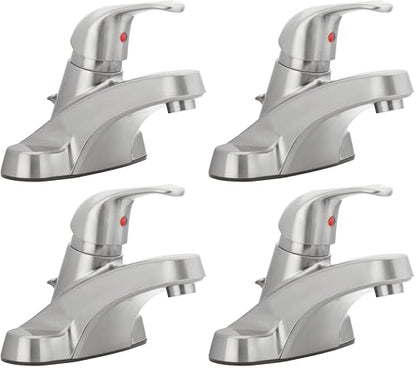 30-B410-AV-BN Watersense Certified Bathroom Sink Faucet, Brushed Nickel Single Handle (Pack of 4) - color: Brushed Nickel Single Handle, size: (Pack of 4)