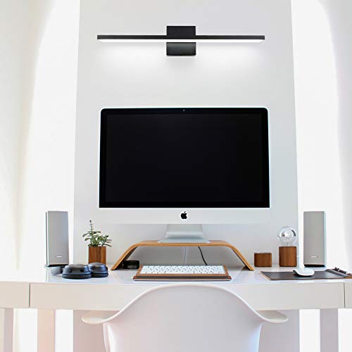 Ralbay 24inch Modern LED Black Vanity Light Frosted Aluminum for Bathroom Vanity Lighting Fixtures Cool White 6000K - color: Black, size: 24 inch