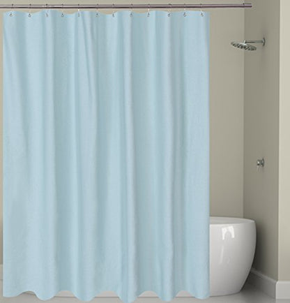 Barossa Design Soft Fabric Shower Liner or Curtain, Hotel Quality, Machine Washable, Water Repellent, Blue, 70 x 72 inches - color: Blue Aqua, size: 70"W x 72"L (Pack of 1)