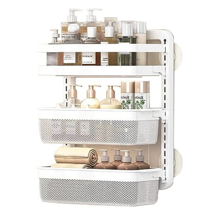 Over The Toilet Storage Shelf, Toilet Storage Wall Mounted, Bathroom Storage Organizer with Non-Trace Adhesive, Home Storage Rack(Small) - size: Small