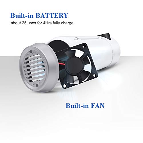 Toothbrush Holder Cleaner with Fan Drying Function, 5 Slots, 6-Minute Timer | Rechargeable Wall-Mounted Holder; Fits Sonic And Manual Toothbrushes