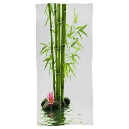 Green Bamboo Lotus Bath Towel Highly Absorbent,Beach Towels for Men Women,Pool Towel Bathroom Essential for Beach,Gym,Travel, Camp