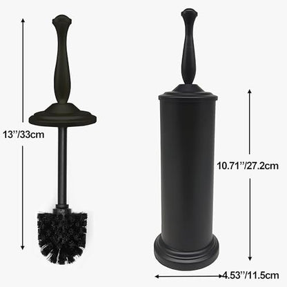 Matte BlackToilet Bowl Brush with Holder, Durable Bathroom Cleaning Tool, Modern Design for Easy Toilet Maintenance, Bathroom Cleaner Brush for Efficient Cleaning and Hygiene - color: Matte Black 2