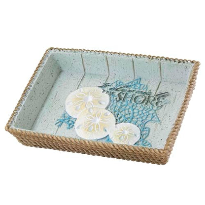 Avanti Linens - Accessory Set, Resin Tumbler, Toothbrush Holder, Soap Dish & Lotion Pump, Durable Bath Decor (Beachcomber Collection) - size: 4pc Accessory Set