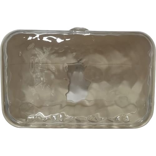 Large Waterproof Soap Dish with Lid, Self Draining Soap Holder Fit Dr Squatch Soap, Wall Mounted Bathroom Shower RV Container with Adhesive (Transparent) - color: Transparent