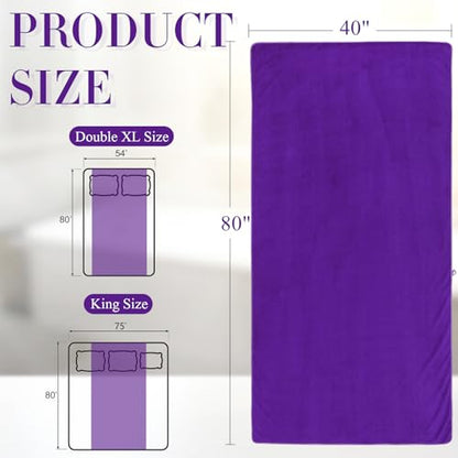 SmoothNovelty 2 Pcs Oversized Bath Towels 40 x 80 Inch, Extra Large Bath Sheets Microfiber Lightweight & Quick Dry, Jumbo Shower Towels for Adults Beach, Gym, Pool, Spa, Travel (Purple) - color: Purple