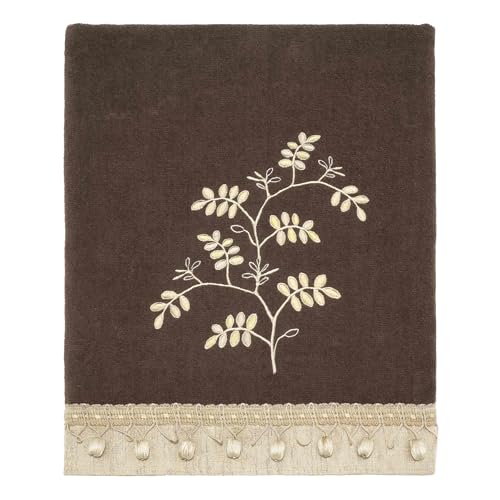 Avanti Linens - 3pc Towel Set, Soft & Absorbent Cotton Towels (Willow Collection, Mocha) - color: Willow Mocha, size: 3 Pack Towels