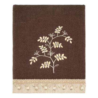 Avanti Linens - 3pc Towel Set, Soft & Absorbent Cotton Towels (Willow Collection, Mocha) - color: Willow Mocha, size: 3 Pack Towels